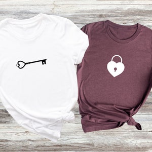 Lock And Key Couples Matching Shirt, Husband Gifts, Gift For Wife, Couple Shirts, Matching Tees, Lock And Key T-Shirt For Couples, Hubby Tee