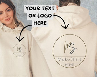 Custom Sweatshirt, Custom Hoodie, Custom Text or Logo Shirt, Personalized Shirt, Retro Sweatshirt, Custom Christmas Hoodie, Front and Back