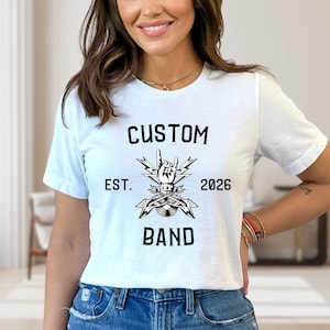 Custom Rock Band T-Shirt, Personalized Musician Gift