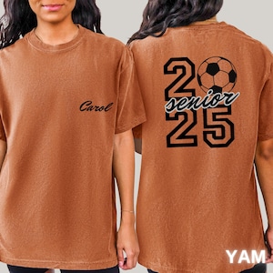 Comfort Colors 2025 Senior Shirt, Senior Sports Tee, Personalized Graduation T-Shirt, Customized Senior Shirt, Custom Name T-Shirt