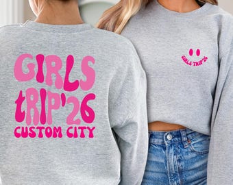 Sweat-shirt personnalisé voyage fille 2026, sweat à capuche assorti Besties personnalisé