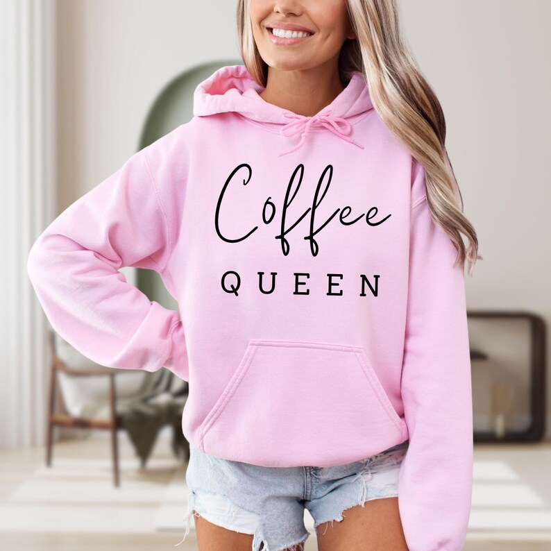 Coffee Queen Sweatshirt, Coffee Lovers Sweatshirt, Caffeine Sweatshirt, Funny Coffee Lover Hoodie, Funny Coffee Gifts, Funny Coffee Hoodie image 2