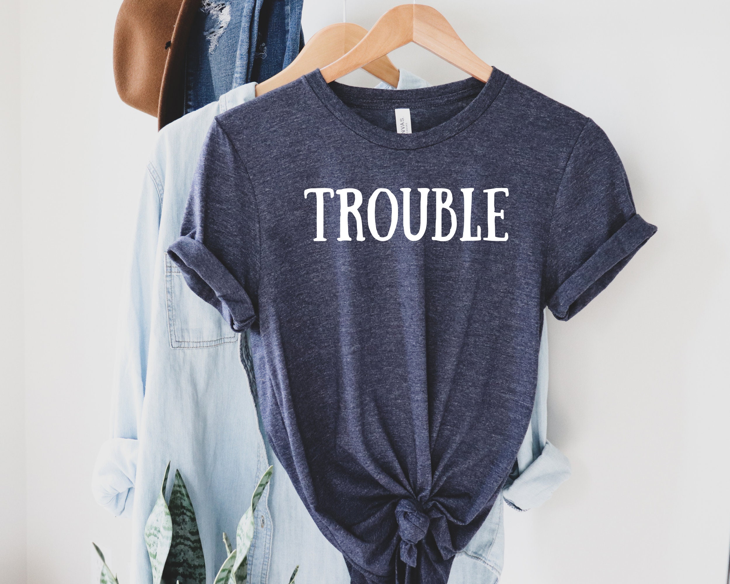 Discover Trouble Follows Matching Shirt, Where I Go Trouble Follows, Couple Shirts