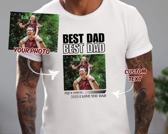 Personalized Dad Photo T-Shirt, Custom Father's Day Gift