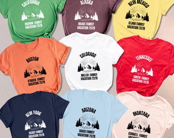 Personalized Family Mountain Vacation Shirt: Matching Cabin Trip Tee