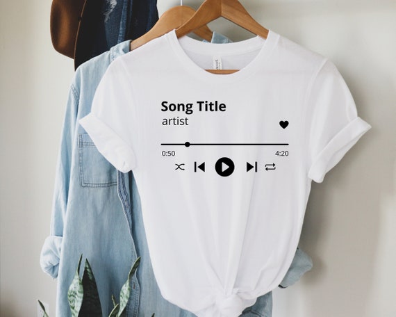 Custom Song Shirt Custom Artist Shirt Favorite Song Tee Etsy