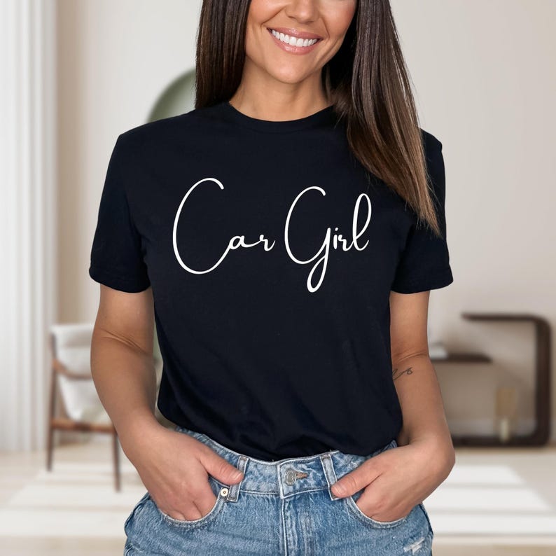 Car Girl Shirt, Car Lover Gift Tee Bild 3
