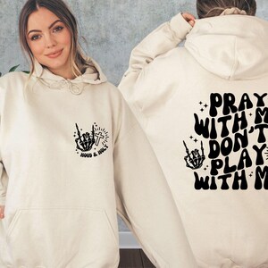 Sudadera con capucha "Pray With Me": estilo Tumblr de fe, sudadera religiosa retro.