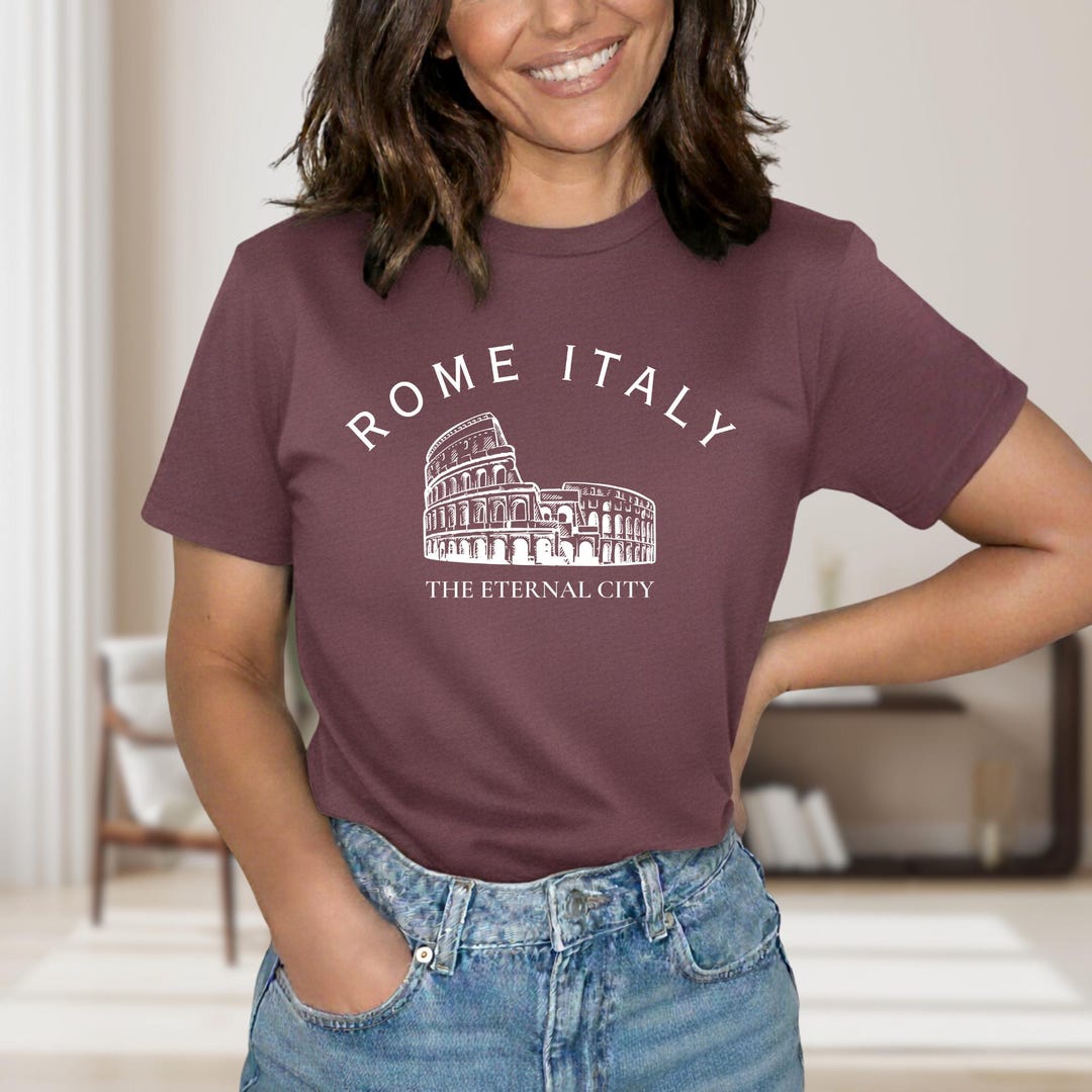 Rome Colosseum T-shirt: Italy Vacation Tee, Eternal City Shirt - Etsy