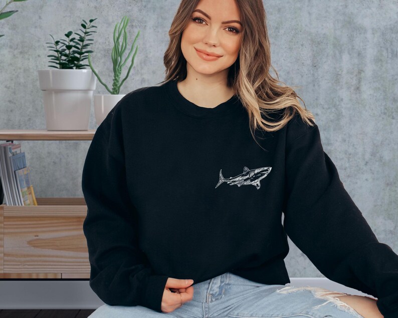 Respect The Locals Shark Hoodie, Surfing Aesthetic Sweatshirt image 2