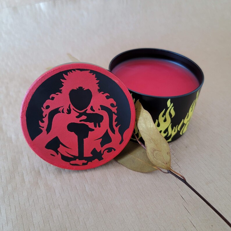 Anime Candle Scented Anime Candle Fire Design Etsy