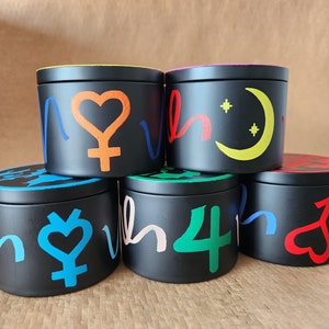 Sailor, anime-kaars, geurkaars ontwerp volledige set, maan, Mars, kwik, Venus, Jupiter