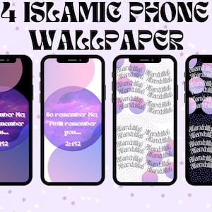 4 ISLAMIC PHONE WALLPAPERS | instant download