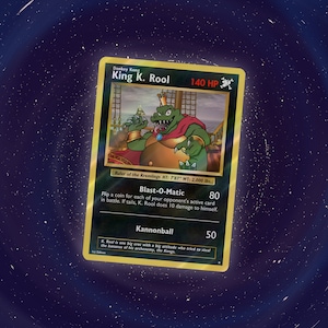 Cartão colecionável personalizado King K. Rool