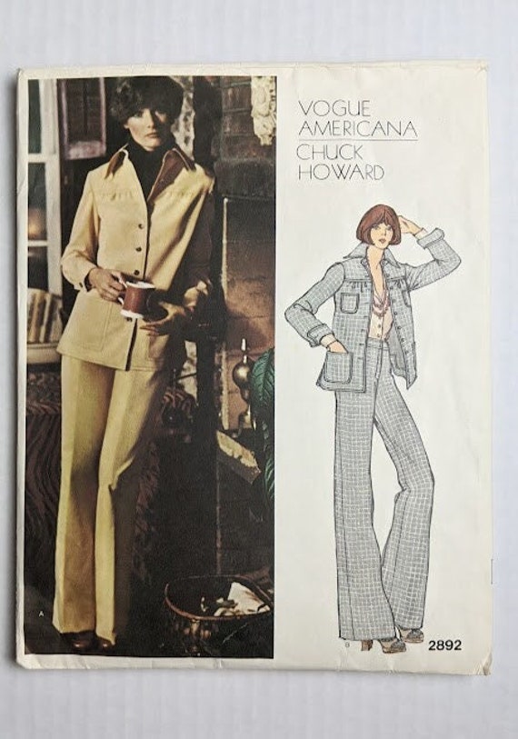 Vogue 2892 by Chuck Howard Vintage Sewing Pattern From 1970's Size