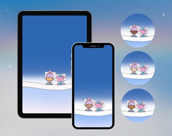 Blue Slumber - DIY Characterdesigner Phone & Tablet Wallpaper Hintergrund Inklusive Widgets - Lockspange Homespange und Widgets