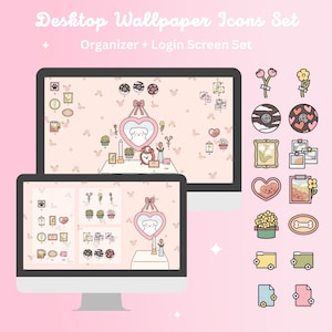 Sfondo desktop per PC Windows e Mac + icone cartelle - Decorazione per la stanza con parete per cuccioli - WallpaperGals