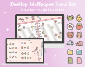 Desktop Computer Wallpaper für Windows und Mac PC + Ordner Icons - Sticker Notebook - WallpaperGals