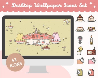 Desktop- Computer Wallpaper für Windows und Mac PC + Ordner-Icons - Pilz-Froggy-Datum - WallpaperGals