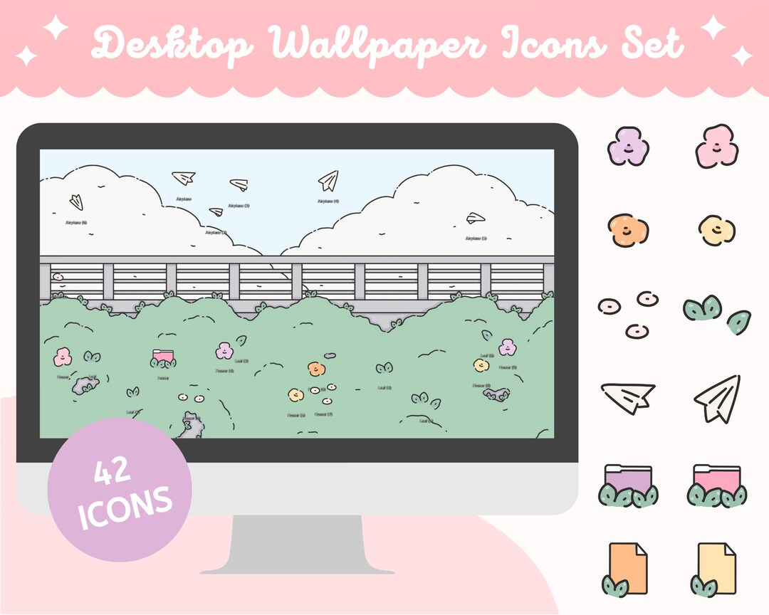 Wallpaper Iconb Floral Desktop Wallpaper & Folder Icons: Paper Airplane Sky (digital ...