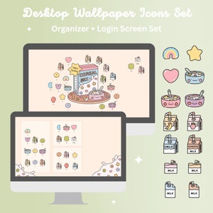 Desktop Computer Wallpaper for Windows and Mac PC + Folders Icons - Yummy Bowl of Mix Cereal - WallpaperGals