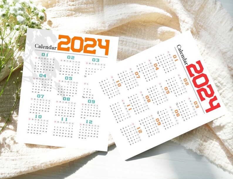 2024 Calendar Calendar Fridge Custom Calendar Personalized New Year Gift