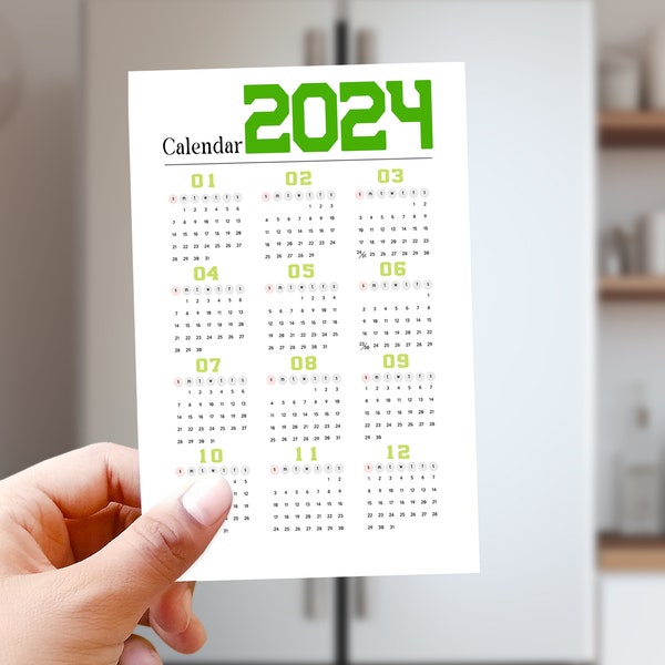 Mini Fridge Calendar Etsy