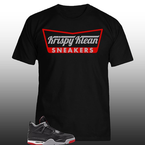 Jordan 4 Bred Reimagined sneaker tees shirt - Elevate Your Sneaker Game "Krispy Klean Sneakers"