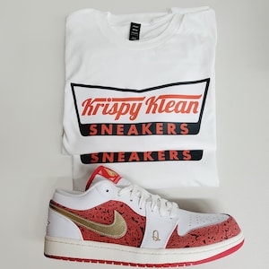 Sneaker Tee Shirt to Match Air Jordan Shoes Unisex Sizing, Krispy Klean Sneakers