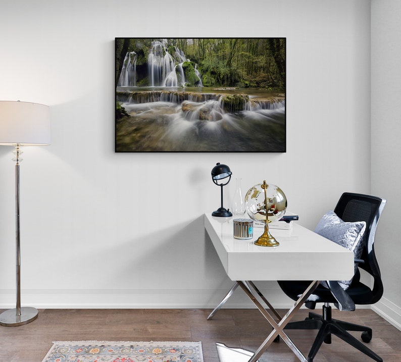 Feng Shui Wall Art Waterfalls, Printable, Wall Art for Living Room