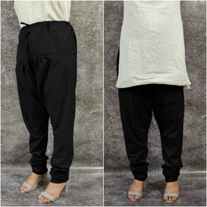 Black churidar leggings discount