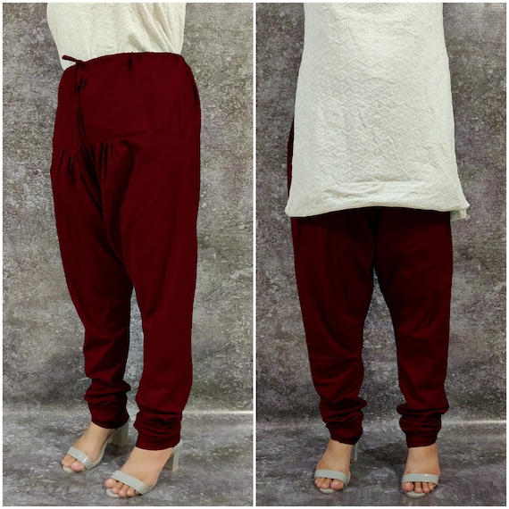 Casual Beige Churidar Pant Georgette With Red Scarf SIYA3232 –  ShreeFashionWear