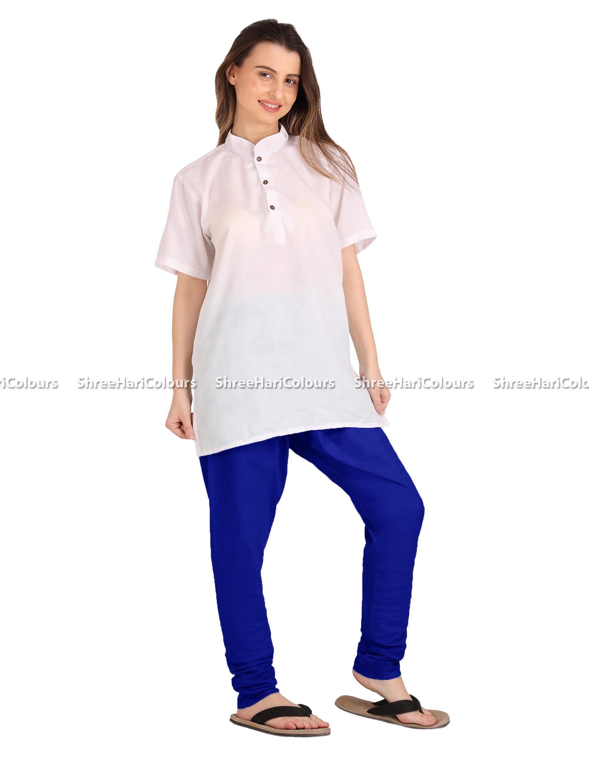 Set Pantaloni Kurta Indiani Da Donna In Puro Cotone Ragazza