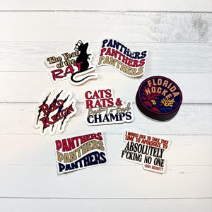 Florida Hockey Aufkleber | Panthers Aufkleber für Laptops, Wasserflaschen, etc. | Vinyl Cup Sticker für die Panthers Fans