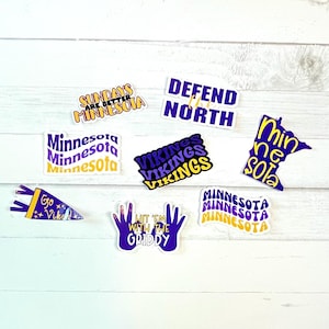 Waterproof Vikings Stickers: Minnesota Football Fan Decals