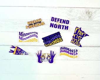 Waterproof Vikings Stickers: Minnesota Football Fan Decals