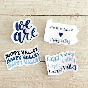 Happy Valley Water Bottle Stickers | Waterproof We Are Stickers for Bags, Notebooks, Laptops, Coolers | Gifts