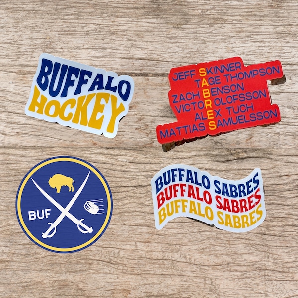 Buffalo Sabres Hockey Stickers | Hockey Sticker and  Decals for Bottles, Coolers, Laptops, & More | Great Hockey Gift