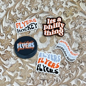 Philadelphia Hockey Stickers – Flyers Waterproof Vinyl Die-Cut for Laptops and Water Bottles Whole Set