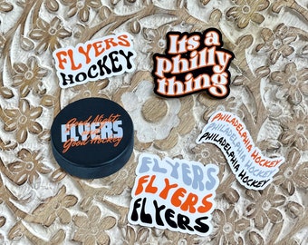 Philadelphia Hockey Stickers – Flyers Waterproof Vinyl Die-Cut for Laptops and Water Bottles