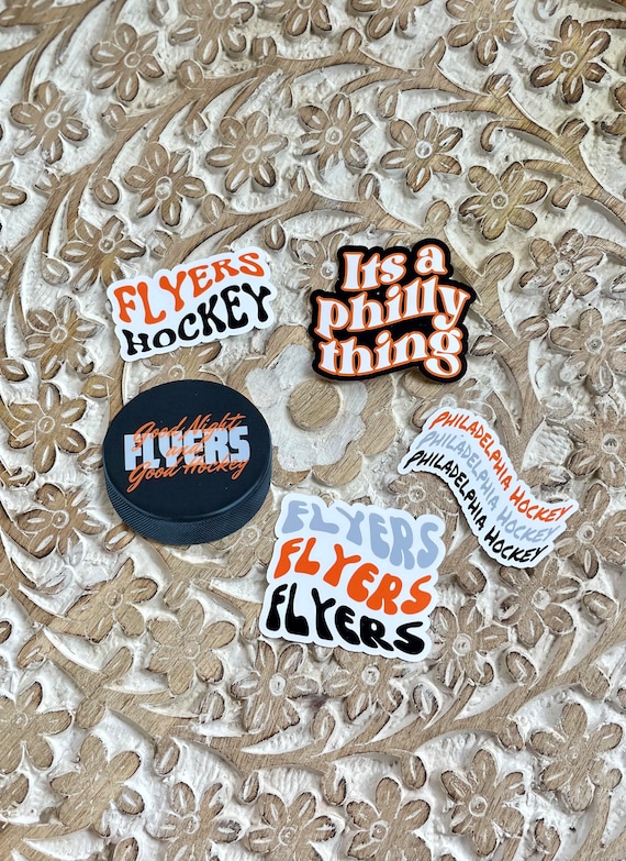 Philadelphia Hockey Stickers – Flyers Waterproof Vinyl Die-Cut for Laptops and Water Bottles