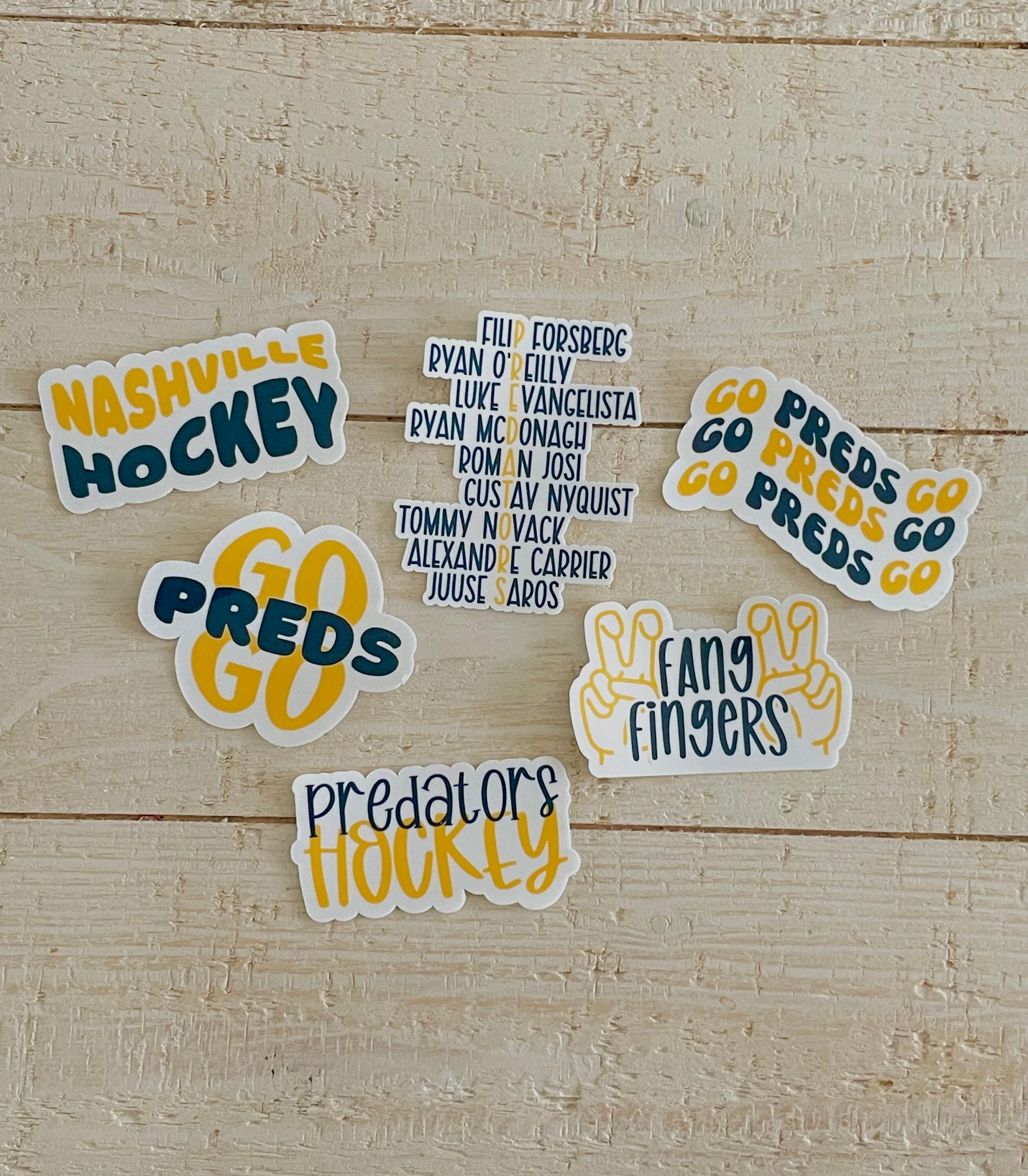 Predators Hockey Stickers: Waterproof Vinyl Decals for Nashville Hockey ...
