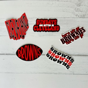 Cleveland Football Flaschenaufkleber | Langlebige, wasserdichte Vinyl Browns Aufkleber | Perfekt für Browns Fans |