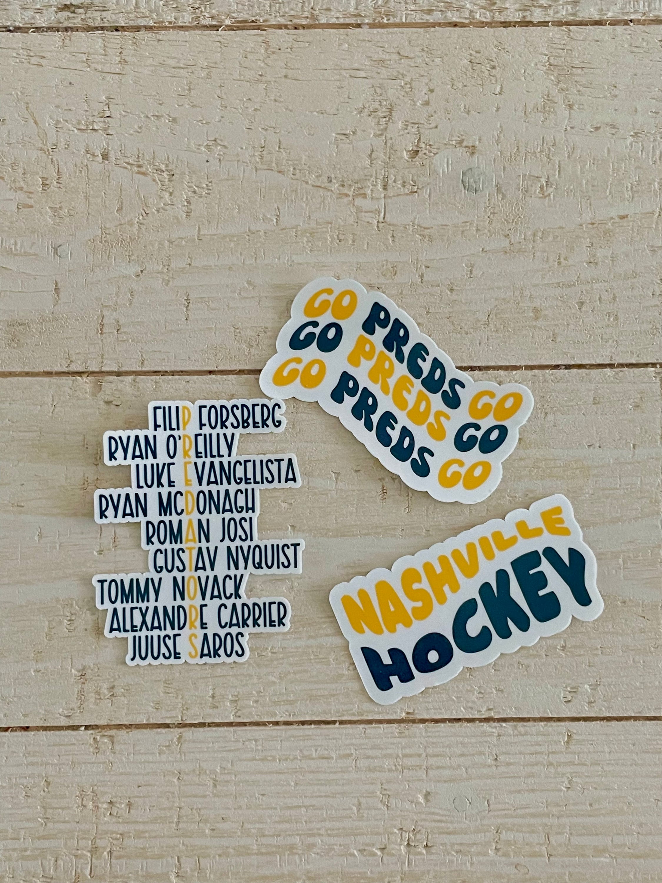 Predators Hockey Stickers: Waterproof Vinyl Decals for Nashville Hockey ...