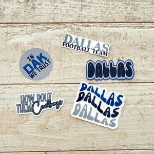 Cowboys Vinyl-Aufkleber | Dallas Football Aufkleber für Laptops, Wasserflaschen & mehr | Perfektes Geschenk für Cowboys Fans | Cowboys Aufkleber Set