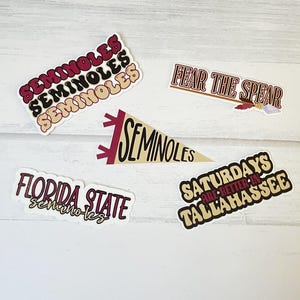 Florida State Seminoles Wasserflaschen-Aufkleber - Lebendige, hochwertige Vinyl Florida Seminole-Aufkleber für Hydroflasks, Laptops und Becher