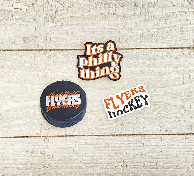 Philadelphia Hockey Stickers – Flyers Waterproof Vinyl Die-Cut for Laptops and Water Bottles image 2