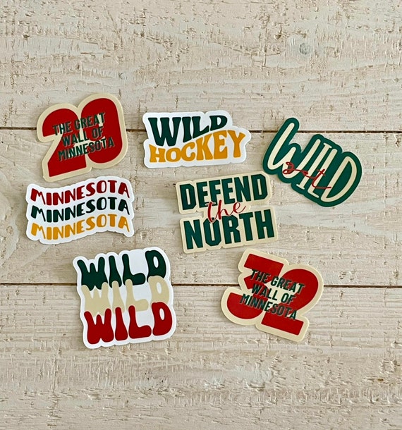 Minnesota Hockey Water Bottle Stickers | Wild Hockey High Quality, Durable Decals for Water Bottle & Laptop | Minnesota Hockey Gift