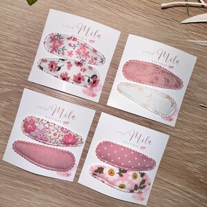 Snap Hair clips, embroidered, toddler, Baby, Girl hair accessories, hair bows, fringe clips,piggy tail, Pinwheel, gifts for girls