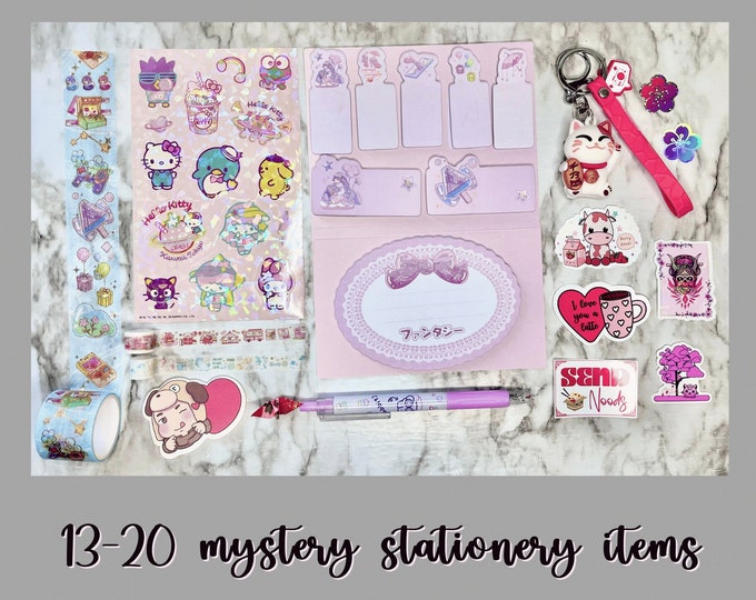 Kawaii stationery mystery boxes / Cute Japanese journaling and school supply gift sets